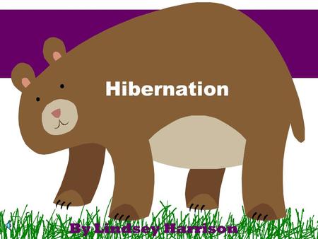 Hibernation By Lindsey Harrison As the weather gets colder in the autumn and leaves start falling from the trees, some animals start getting ready to.