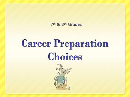 7 th & 8 th Grades. What you have done so far… You have learned about career clusters You have researched various careers You have begun to think about.