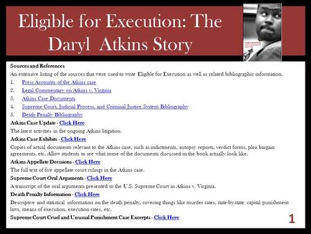 Eligible for Execution: The Daryl Atkins Story