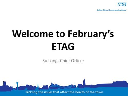 Welcome to February’s ETAG Su Long, Chief Officer.