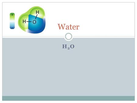 H2OH2O Water. Where is our water 97.5% of all water on Earth is saltwater or brackish water. 1.75% of all water is frozen..75% of all of the water on.