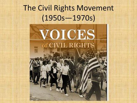 The Civil Rights Movement (1950s—1970s). The Turning Wheel Each group starts with a poster with a term, person, or phrase at the top. You have about 1.