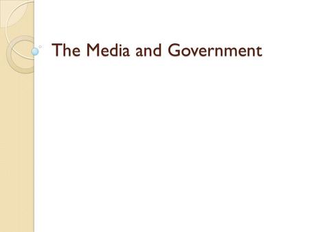 The Media and Government. Warm up Read both of today’s articles covering the Iowa Caucus last night and answer the following questions pointing to specific.