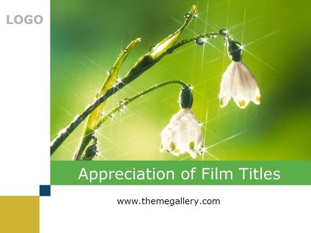 LOGO Appreciation of Film Titles www.themegallery.com.