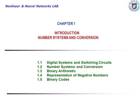 CHAPTER 1 INTRODUCTION NUMBER SYSTEMS AND CONVERSION