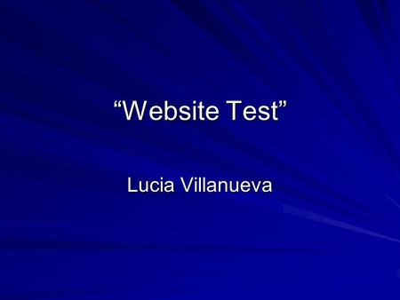 “Website Test” Lucia Villanueva. “My Website” “Animated Clipart”
