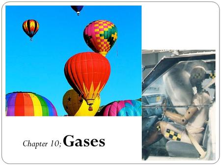 Chapter 10; Gases. Elements that exist as gases at 25 0 C and 1 atmosphere.