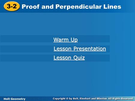 Proof and Perpendicular Lines