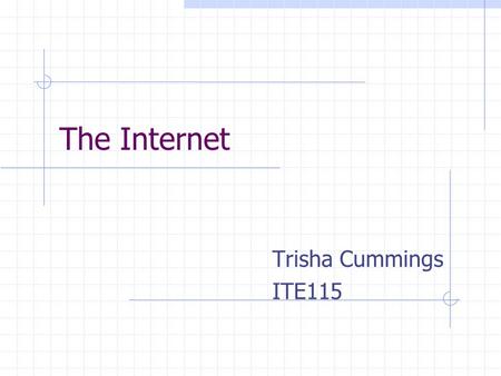The Internet Trisha Cummings ITE115. What is the Internet? The Internet is a world-wide network of computer networks that use a common communications.