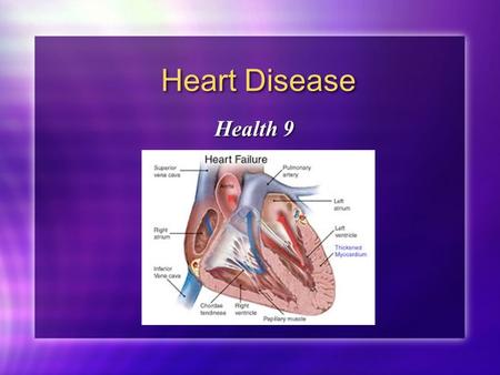 Heart Disease Health 9. Risk Factors for Heart Diseases High blood pressure Diet high in fat Diet high in cholesterol Diet high in salt Family History.