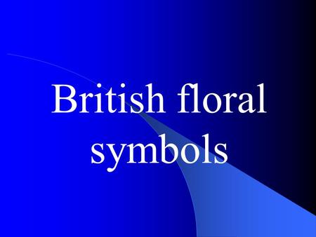 British floral symbols