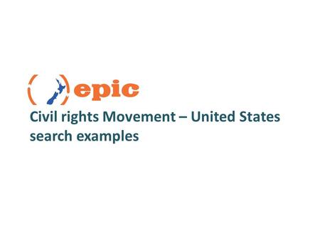 Civil rights Movement – United States search examples.