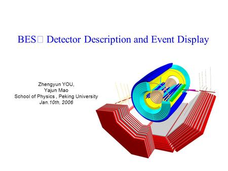 BES Ⅲ Detector Description and Event Display Zhengyun YOU, Yajun Mao School of Physics, Peking University Jan.10th, 2006.