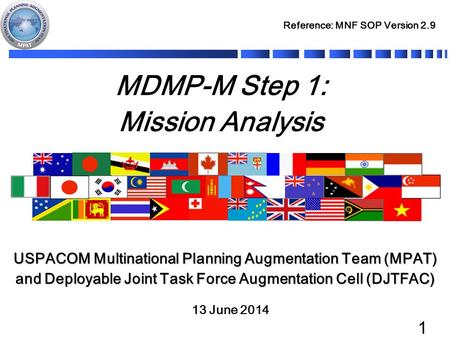 MDMP-M Step 1: Mission Analysis