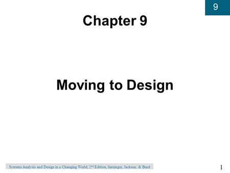 Chapter 9 Moving to Design
