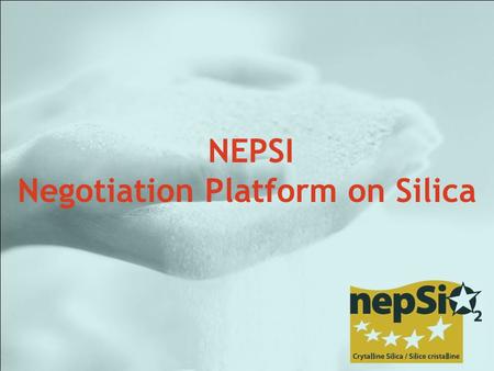 NEPSI Negotiation Platform on Silica. NePSi : Aggregates, Cement, Ceramics, Foundry, Glass fibre, Special Glass, Container Glass and Flat Glass, Industrial.