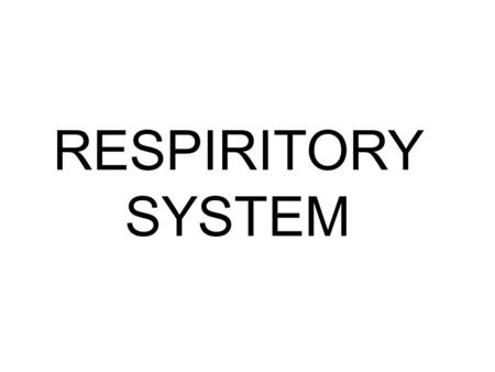 RESPIRITORY SYSTEM. This is the system that consists of very important organs that allows us to breathe. It is responsible for the gas exchange as we.