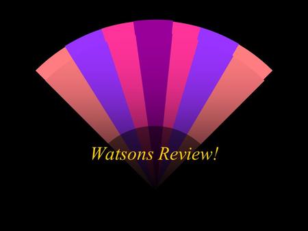 Watsons Review! The Watsons Go to Birmingham-- 1963 w Who is the author of this novel? w Christopher Paul Curtis.