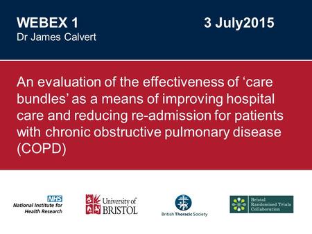 Division of Primary Health Care An evaluation of the effectiveness of ‘care bundles’ as a means of improving hospital care and reducing re-admission for.