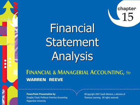 1 Click to edit Master title style 1 1 1 Financial Statement Analysis 15.