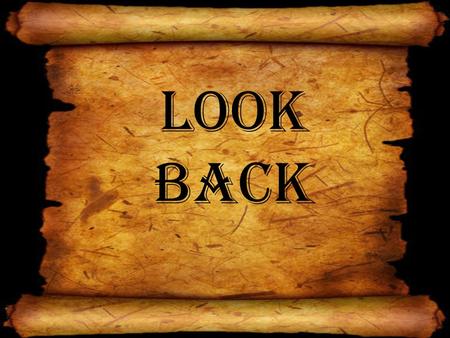 Look Back. God makes a covenant with man Man doubts God and sins God restores man with a sacrifice.
