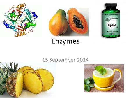 Enzymes 15 September 2014. Enzymes lower the activation energy required to start a chemical reaction. Enzymes function as catalysts – a substance that.