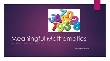 Meaningful Mathematics
