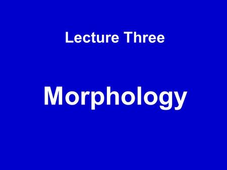 Lecture Three Morphology. 1. a. micro + file b. be + draggle + ed c. announce + mentd. pre +digest + ion e. tele + communicate + ion f. fore + father.