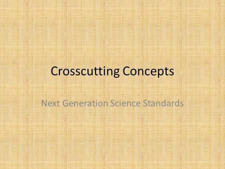 Crosscutting Concepts Next Generation Science Standards.