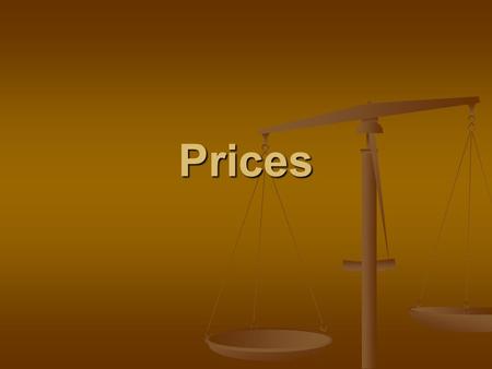 Prices. The Role of Prices In a free market, prices are a tool for distributing goods and resources throughout an economy. In a free market, prices are.