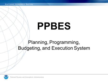 PPBES Planning, Programming, Budgeting, and Execution System.