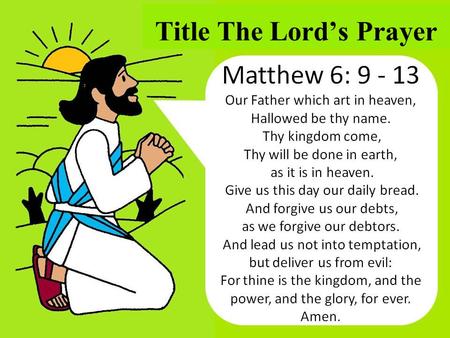 Title The Lord’s Prayer
