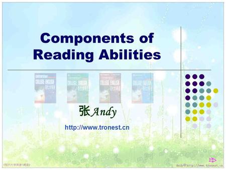 Components of Reading Abilities 张 Andy