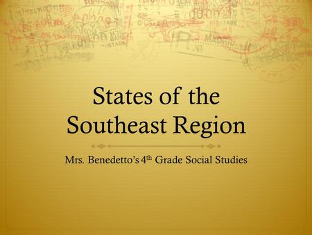 States of the Southeast Region
