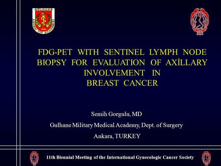 11th Biennial Meeting of the International Gynecologic Cancer Society 11th Biennial Meeting of the International Gynecologic Cancer Society Semih Gorgulu,