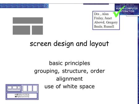 screen design and layout
