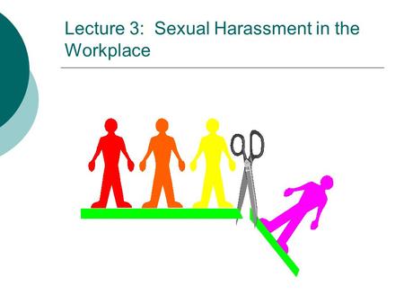 Lecture 3: Sexual Harassment in the Workplace. Sexual Harassment Quiz.