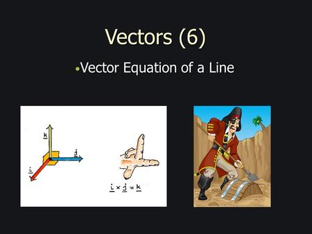 Vectors (6) Vector Equation of a Line Vector Equation of a Line.