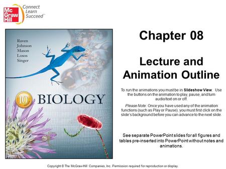 Lecture and Animation Outline