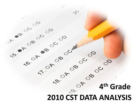 2010 CST DATA ANALYSIS 4 th Grade. 4 TH Grade Across the years- ELA.