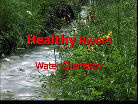 Healthy Rivers Water Chemistry Dissolved Oxygen Why is Dissolved Oxygen (DO) Important? Why is Dissolved Oxygen (DO) Important? Aquatic organisms need.