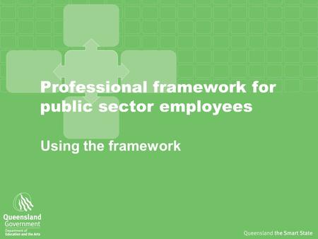 Professional framework for public sector employees Using the framework.