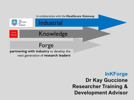 InKForge Dr Kay Guccione Researcher Training & Development Advisor.