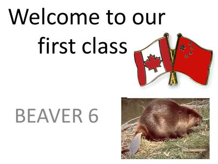 Welcome to our first class! BEAVER 6. Today’s date is Monday August 9 th 2010 The weather is______________________-