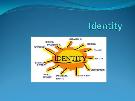 What is Identity? Distinctive characteristics belonging to any one person, or shared by all members of a particular society It is what makes us who we.