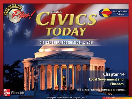 Splash Screen. Chapter Menu Chapter Introduction Section 1:Section 1:Municipal Government in North Carolina Section 2:Section 2:County Government Section.