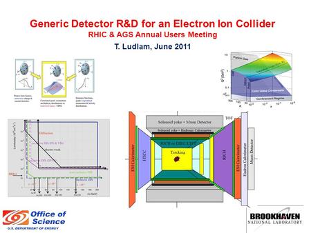 Generic Detector R&D for an Electron Ion Collider RHIC & AGS Annual Users Meeting T. Ludlam, June 2011.