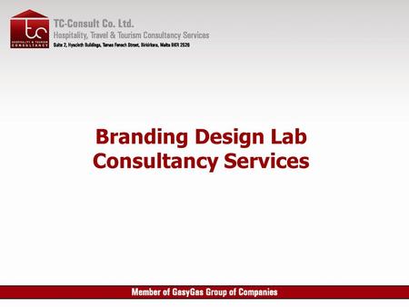 Branding Design Lab Consultancy Services. Preambles  International competition is forcing Manufacturers to invest in research and design in order to.