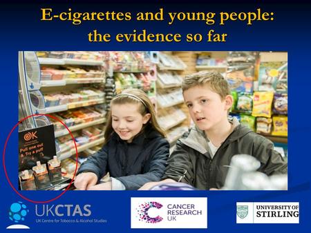 E-cigarettes and young people: the evidence so far.