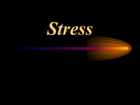 Stress. –Is the process by which we appraise and respond to environmental threats –Hans Selye believed we react similarly to physical and psychological.